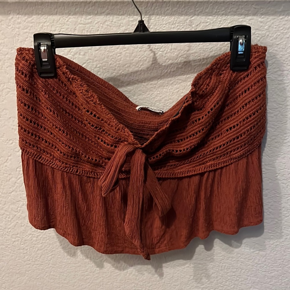 American Eagle, burnt orange tube top